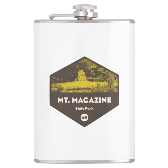 Mount Magazine State Park Arkansas Hip Flask (Front)