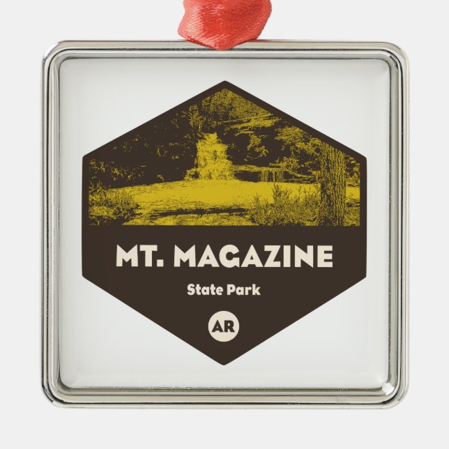 Mount Magazine State Park Arkansas Metal Tree Decoration (Front)