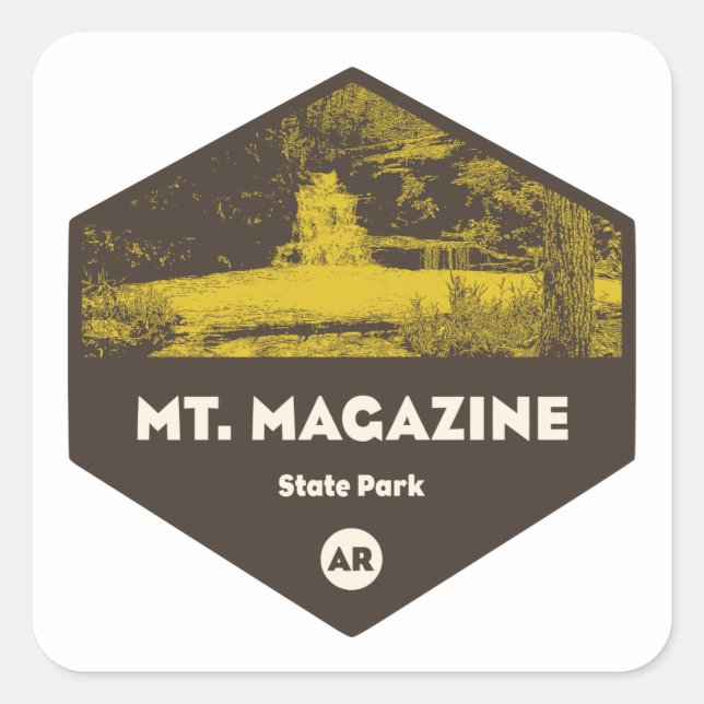 Mount Magazine State Park Arkansas Square Sticker (Front)