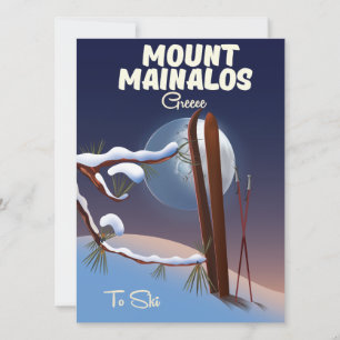Mount Mainalos Greek ski print.
