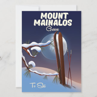 Mount Mainalos Greek ski print.