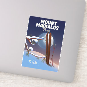 Mount Mainalos Greek ski print.