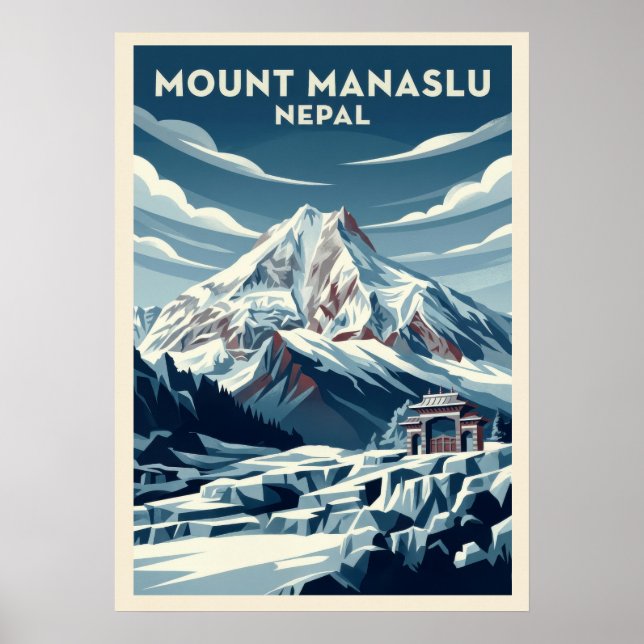 Mount Manaslu Nepal V02 Poster (Front)