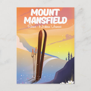 Mount Mansfield,Stowe northern Vermont ski Postcard