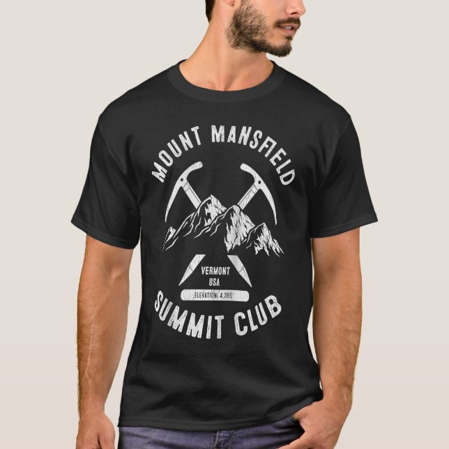 Mount Mansfield Summit Club I Climbed Mt Mansfield T-Shirt (Front)