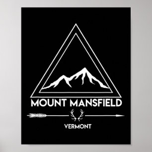 Mount Mansfield Vermont Snowboarding Skiing Resort Poster