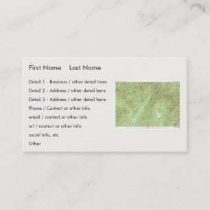 Mount Marcy Topographical Map - Adirondack Park Business Card