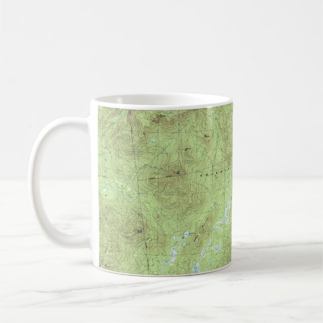 Mount Marcy Topographical Map - Adirondack Park Coffee Mug (Left)