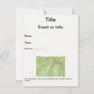 Mount Marcy Topographical Map - Adirondack Park Invitation