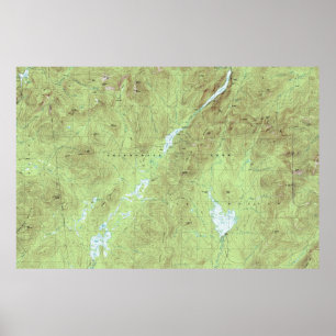 Mount Marcy Topographical Map - Adirondack Park Poster