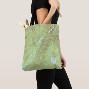 Mount Marcy Topographical Map - Adirondack Park Tote Bag