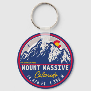 Mount Massive Colorado - 14ers fourteener hiking Key Ring