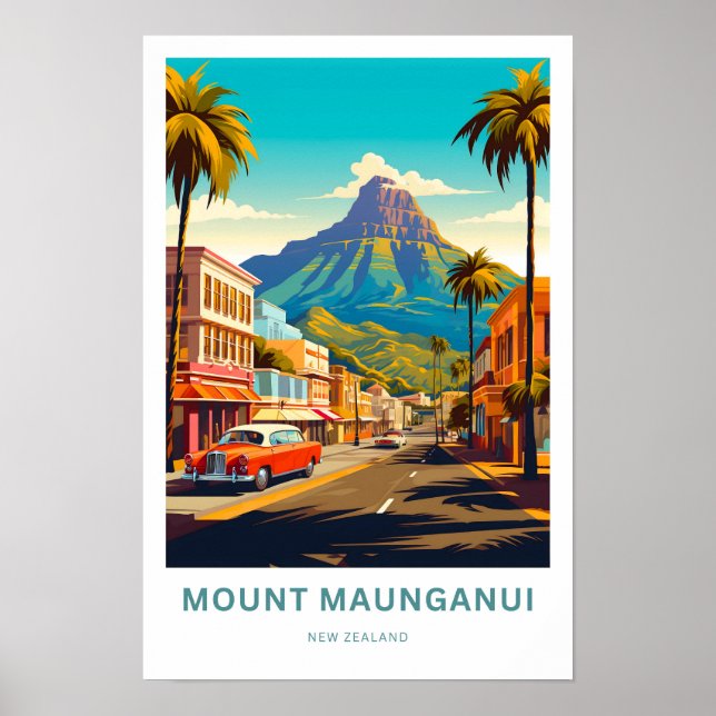 Mount Maunganui New Zealand Travel Print (Front)