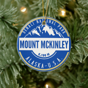 Mount Mckenley Denali National park  Ceramic Tree Decoration