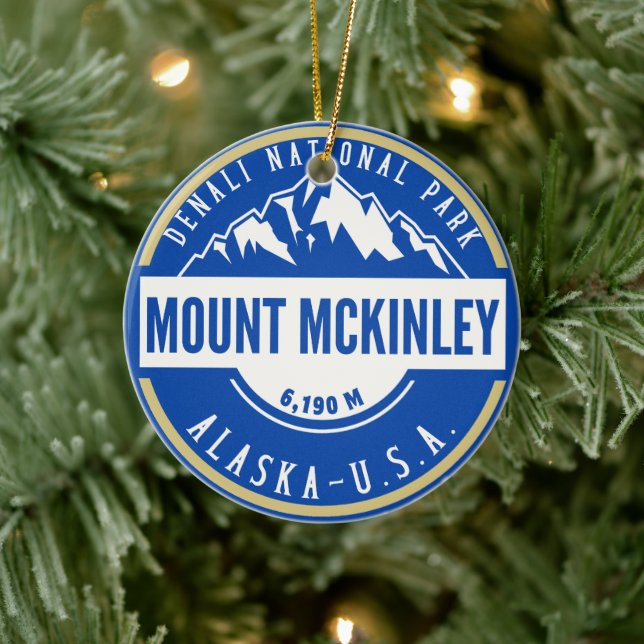Mount Mckenley Denali National park  Ceramic Tree Decoration (Tree)