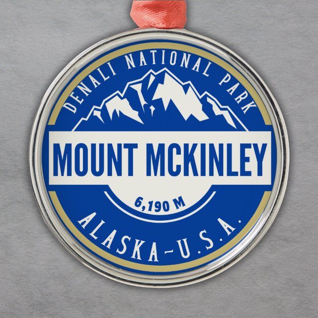 Mount Mckenley Denali National park  Metal Tree Decoration (Creator Uploaded)