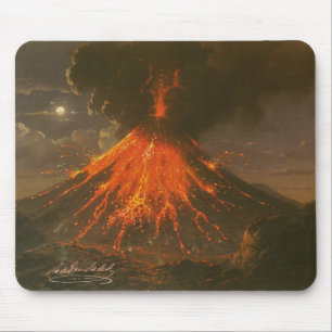 "Mount Merapi on Java" Raden Saleh® Muismat Mouse Mat