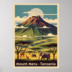 Mount Meru Tanzania V03 Poster