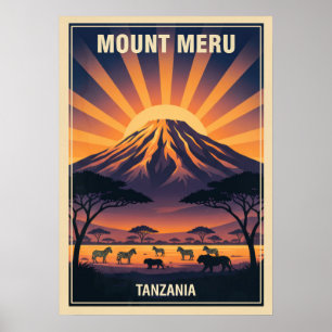Mount Meru Tanzania V06 Poster
