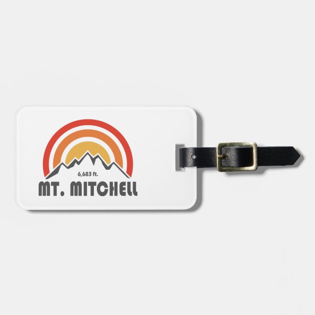 Mount Mitchell Luggage Tag (Front Horizontal)