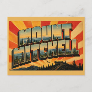 Mount Mitchell North Carolina Highest Peak Forest Postcard