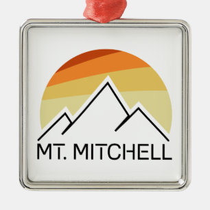 Mount Mitchell Retro Metal Tree Decoration