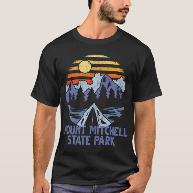 Mount Mitchell State Park, North Carolina Camping T-Shirt (Front)