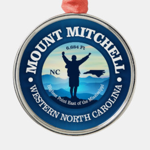 Mount Mitchell (V) Metal Tree Decoration