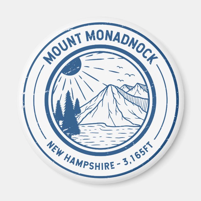 Mount Monadnock New Hampshire Hiking Skiing Travel Magnet (Front)