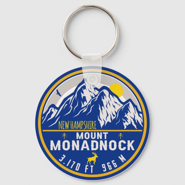 Mount Monadnock New Hampshire Vintage Souvenirs Key Ring (Front)