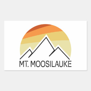 Mount Moosilauke New Hampshire Retro Rectangular Sticker