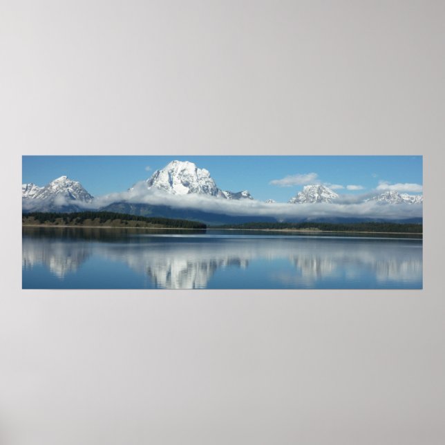 Mount Moran Reflection at Grand Teton Poster (Front)