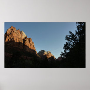 Mount Moroni and Jacob's Peak at Zion Poster