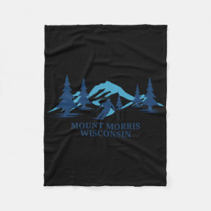 Mount Morris Wisconsin Ski Resort Skiing Skier Fleece Blanket