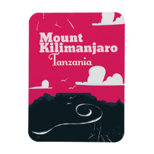Mount Mount kilimanjaro vintage cartoon poster Magnet