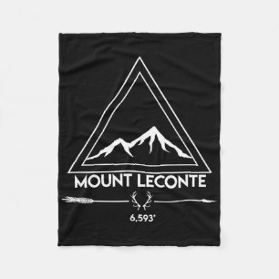 Mount Mt Leconte Smoky Mountains Tennessee Hiking Fleece Blanket