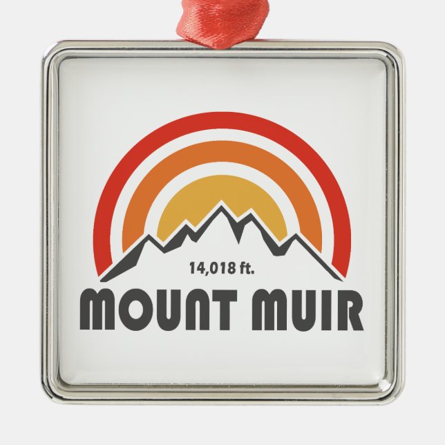 Mount Muir California Metal Tree Decoration (Front)