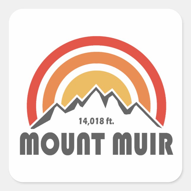 Mount Muir California Square Sticker (Front)