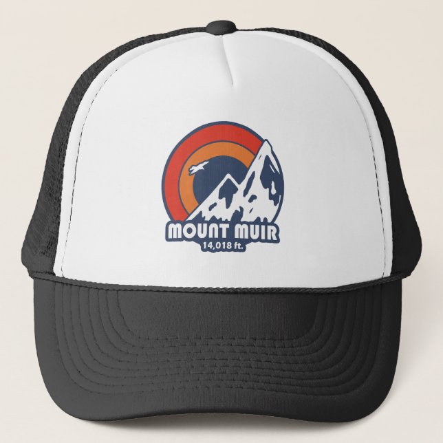 Mount Muir California Sun Eagle Trucker Hat (Front)