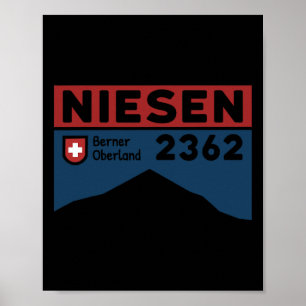Mount Niesen Hike Switzerland Swiss Skiing Hiking Poster
