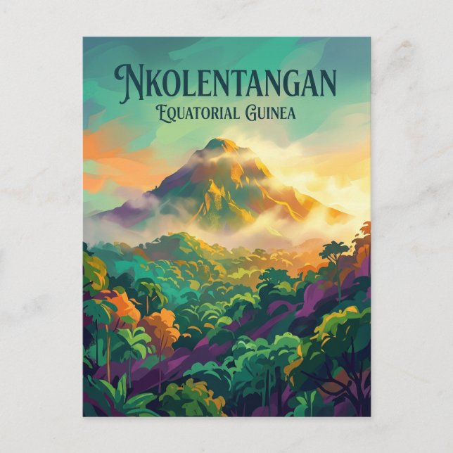 Mount Nkolentangan Equatorial Guinea Postcard (Front)