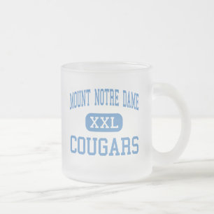 Mount Notre Dame - Cougars - High - Cincinnati Frosted Glass Coffee Mug