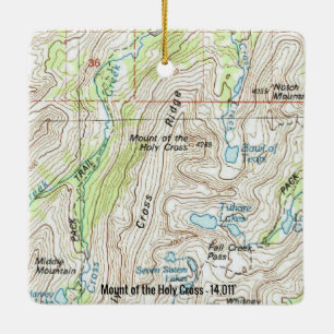 Mount of the Holy Cross Colorado Fourteener Ceramic Ornament