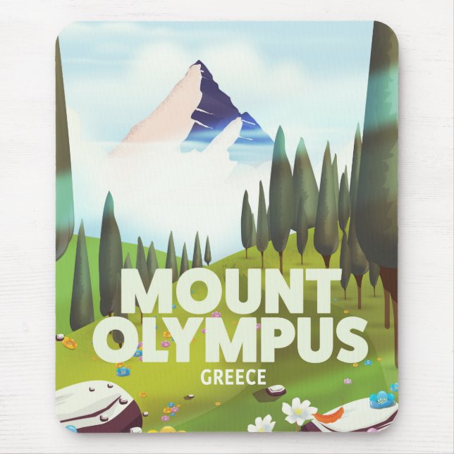 Mount Olympus Greece Mouse Mat (Front)