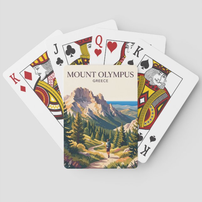 Mount Olympus Greece Playing Cards (Back)