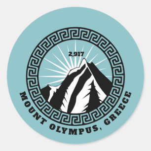Mount Olympus, Greece T-Shirt Classic Round Sticker