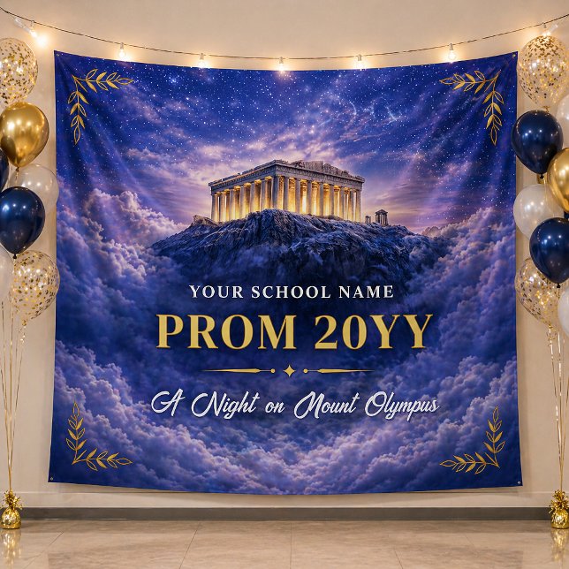 Mount Olympus Prom Night Banner, Custom Homecoming Tapestry (Mount Olympus Prom Night Banner, Custom Homecoming Tapestry)