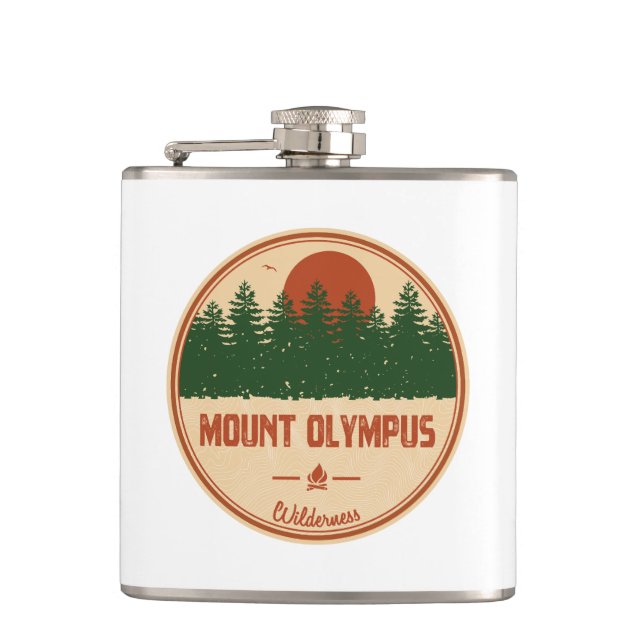 Mount Olympus Wilderness Utah Hip Flask (Front)