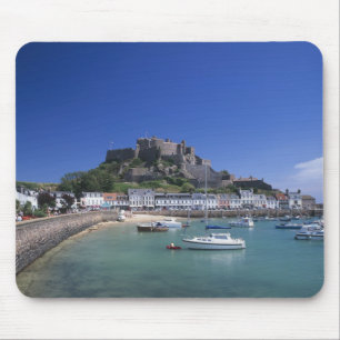 Mount Orgueil Castle and harbour, Gorey, Jersey Mouse Mat