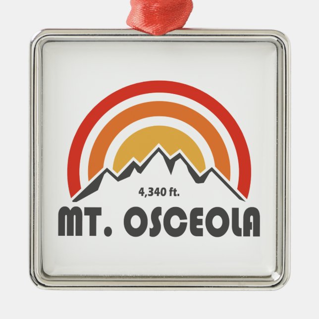 Mount Osceola New Hampshire Metal Tree Decoration (Front)